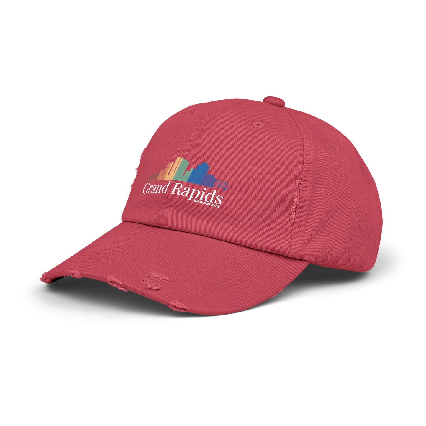 Distressed Cap Grand Rapids Rainbow Skyline