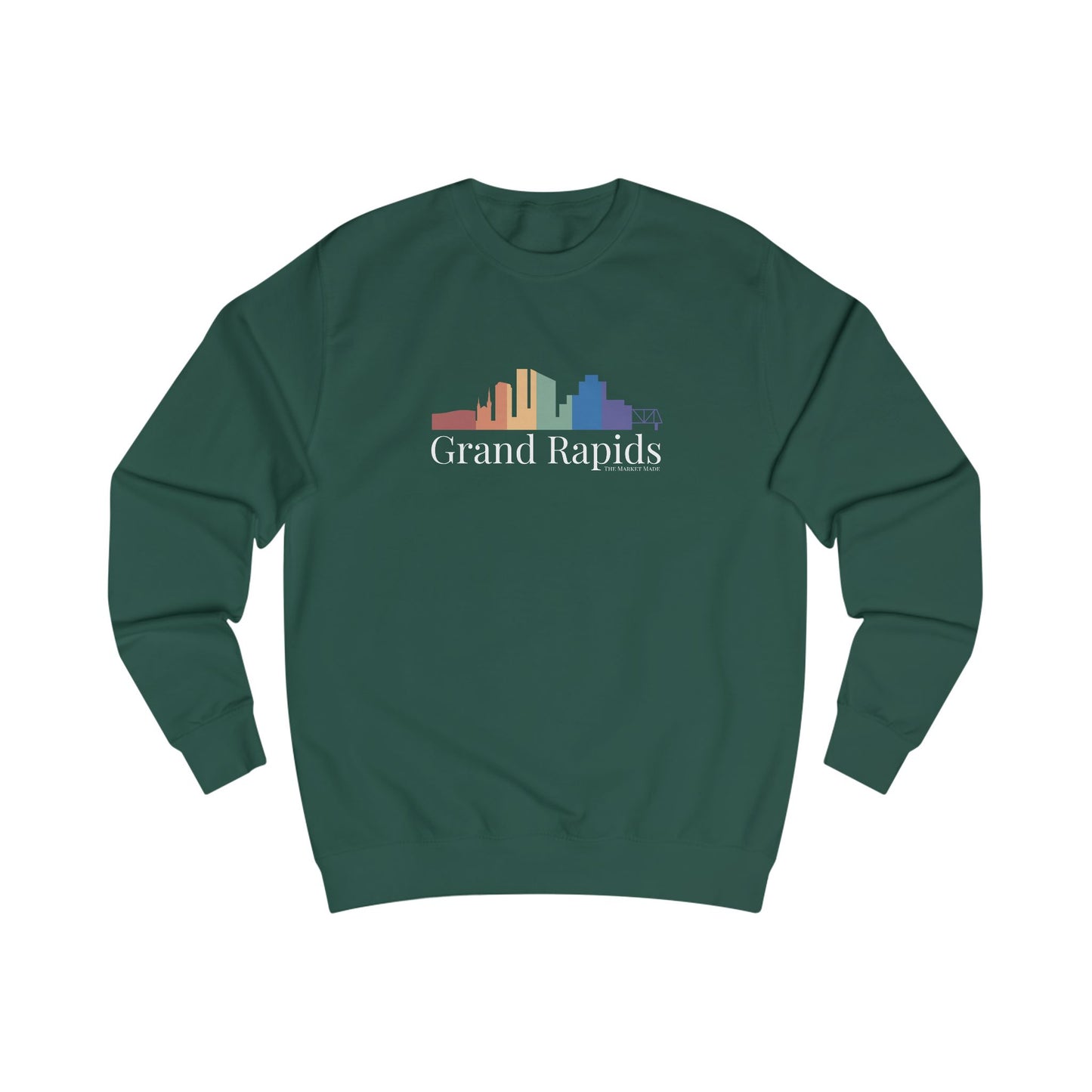 Grand Rapids Michigan Rainbow Skyline Sweatshirt