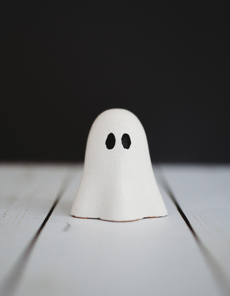 Christmas Spirit | Handmade Concrete Christmas Ghost Decor with Santa Hat