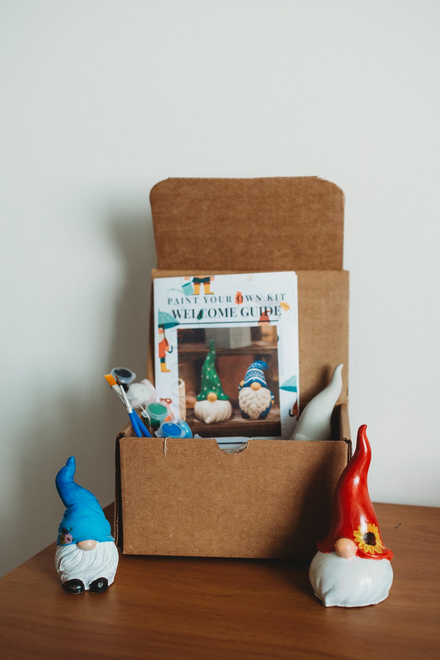 Paint Your Own Gnome Kit: Handmade Concrete Decor Activity Kit