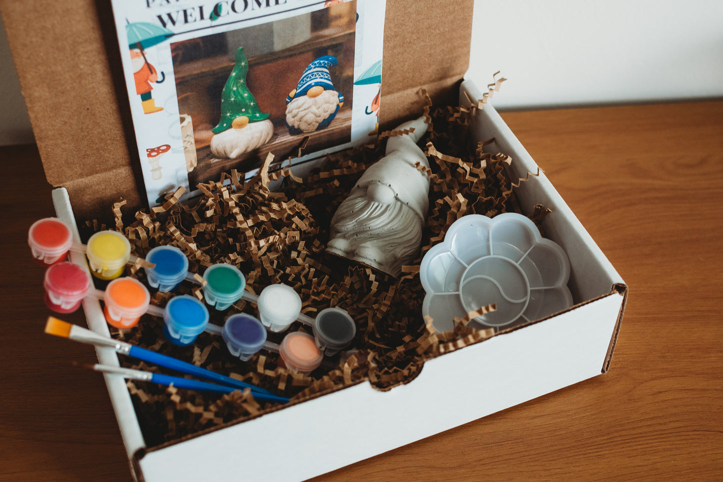 Paint Your Own Gnome Kit: Handmade Concrete Decor Activity Kit