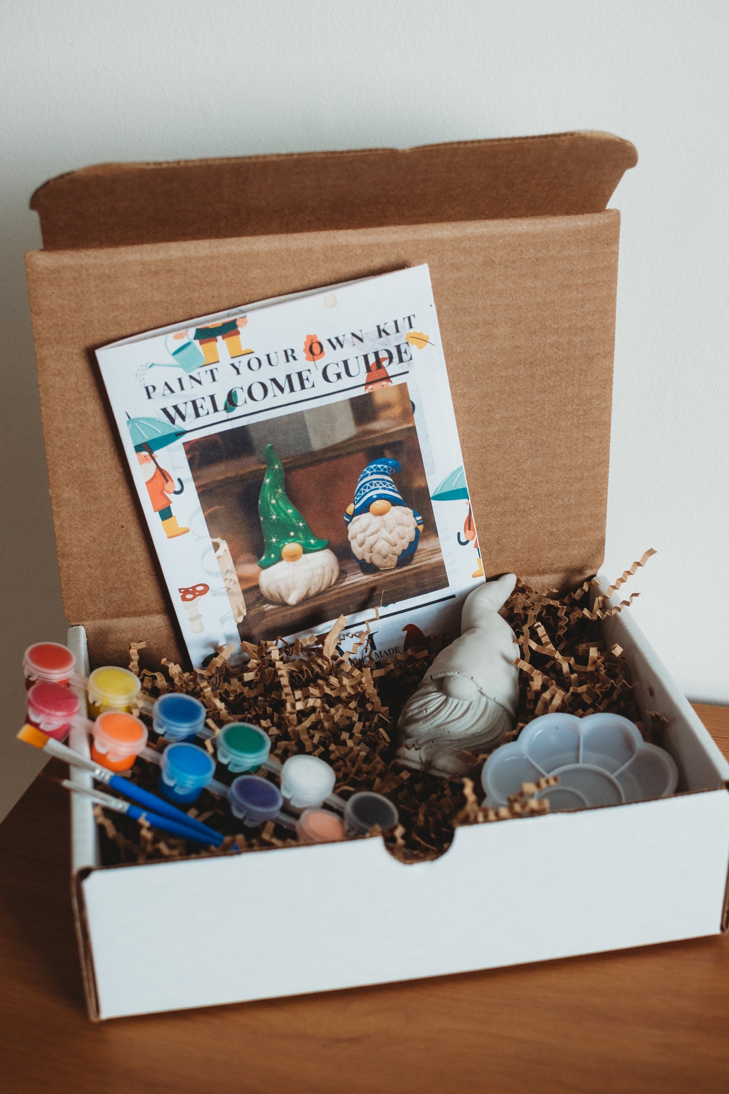 Paint Your Own Gnome Kit: Handmade Concrete Decor Activity Kit