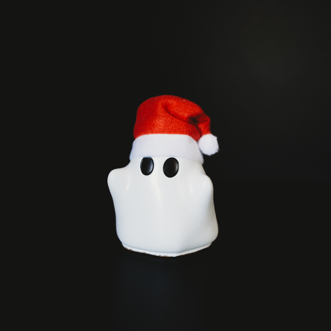 Handmade Christmas Spirit | Cute Concrete Ghost | Handmade Holiday Ghost Decor