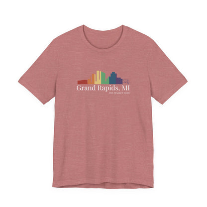 Grand Rapids T-Shirt Rainbow Skyline