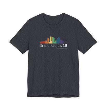 Grand Rapids T-Shirt Rainbow Skyline