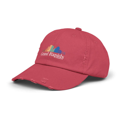 Distressed Cap Grand Rapids Rainbow Skyline