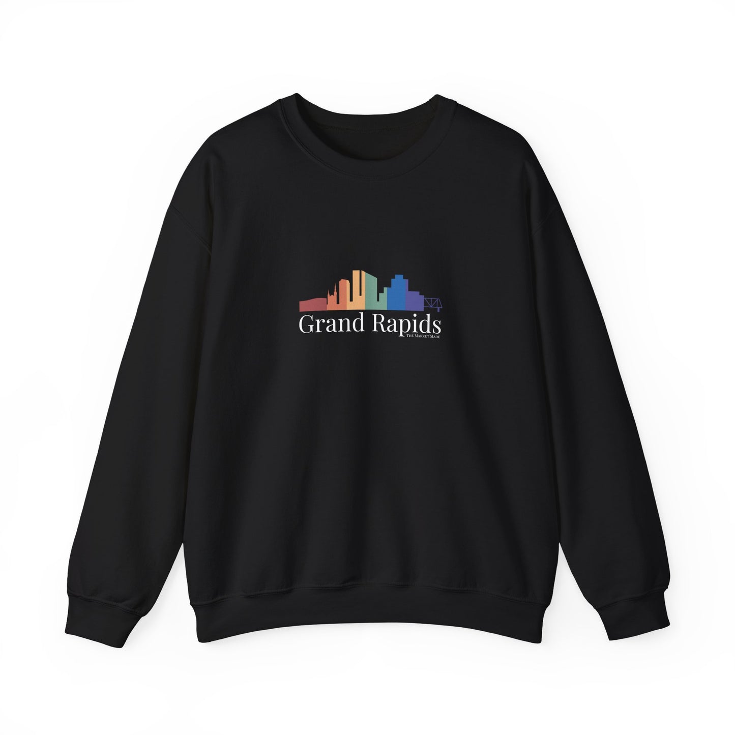 Grand Rapids Unisex Heavy Blend™ Crewneck Sweatshirt Rainbow Skyline