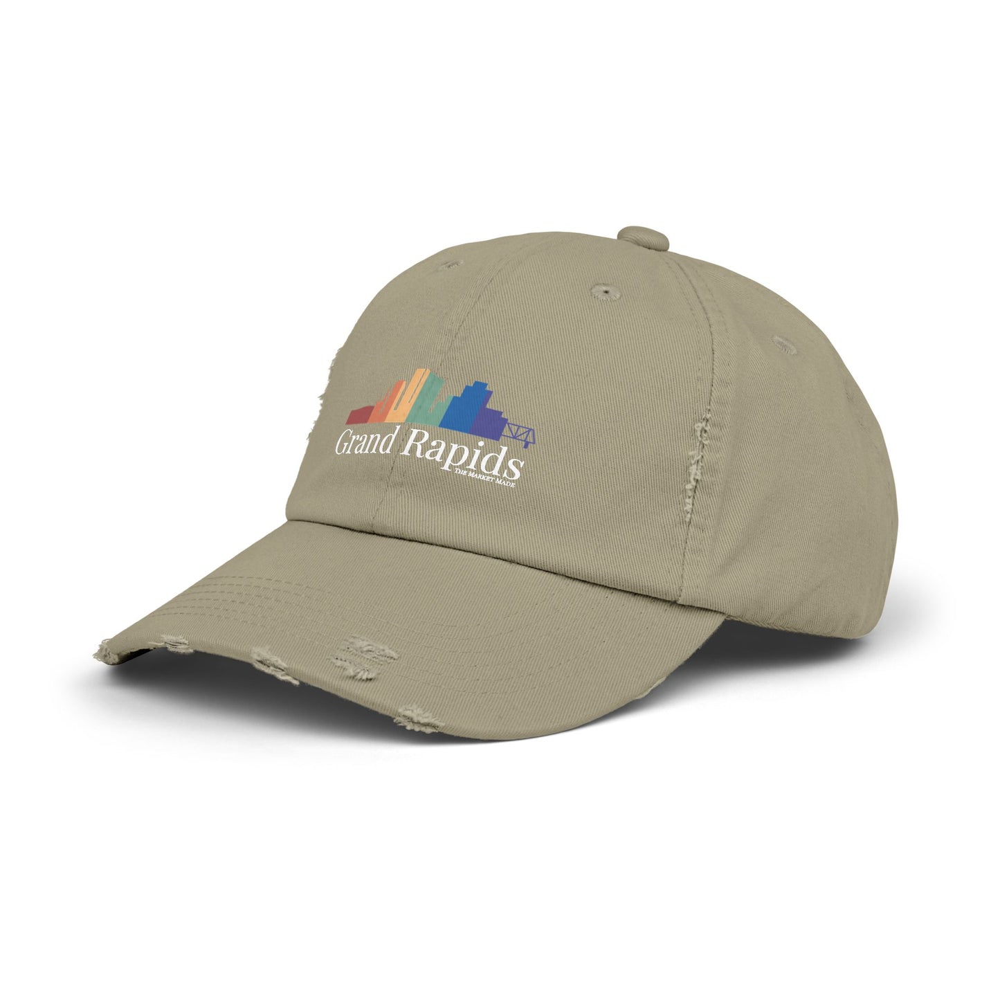 Distressed Cap Grand Rapids Rainbow Skyline