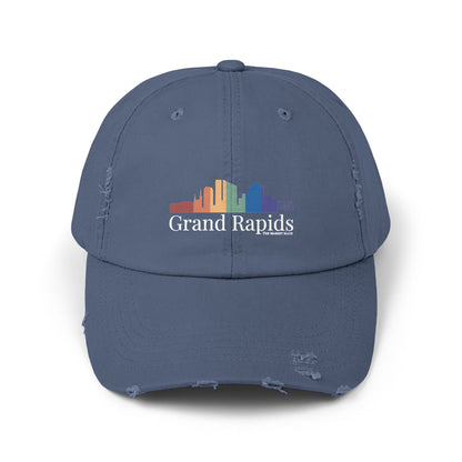 Distressed Cap Grand Rapids Rainbow Skyline