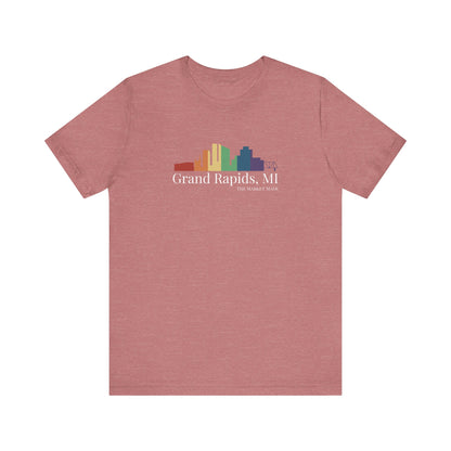 Grand Rapids T-Shirt Rainbow Skyline