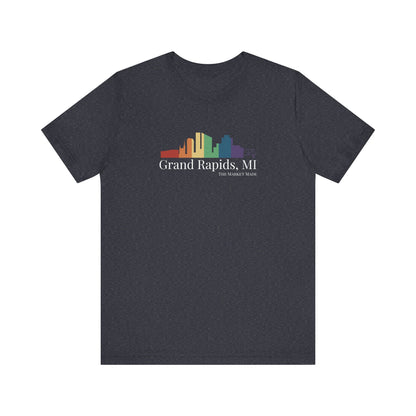 Grand Rapids T-Shirt Rainbow Skyline