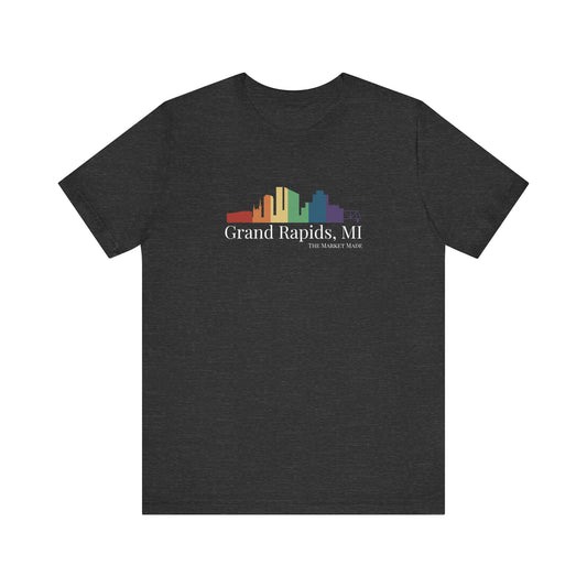 Grand Rapids T-Shirt Rainbow Skyline