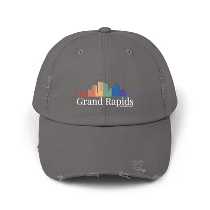 Distressed Cap Grand Rapids Rainbow Skyline