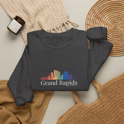 Grand Rapids Unisex Heavy Blend™ Crewneck Sweatshirt Rainbow Skyline