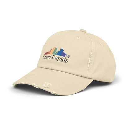 Distressed Cap Grand Rapids Rainbow Skyline