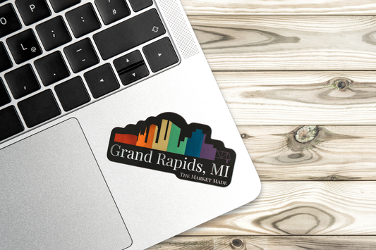 Grand Rapids Rainbow Skyline Sticker