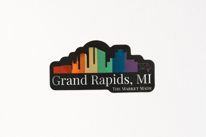 Grand Rapids Rainbow Skyline Sticker