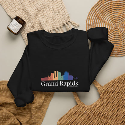 Grand Rapids Unisex Heavy Blend™ Crewneck Sweatshirt Rainbow Skyline