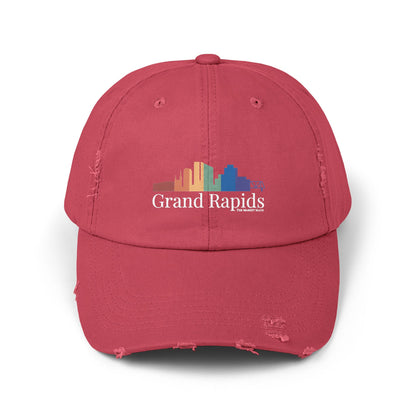 Distressed Cap Grand Rapids Rainbow Skyline