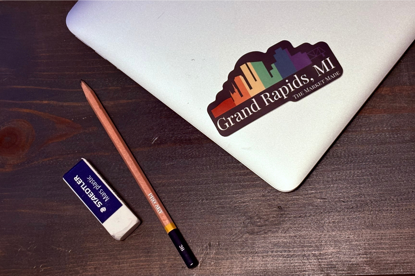 Grand Rapids Rainbow Skyline Sticker