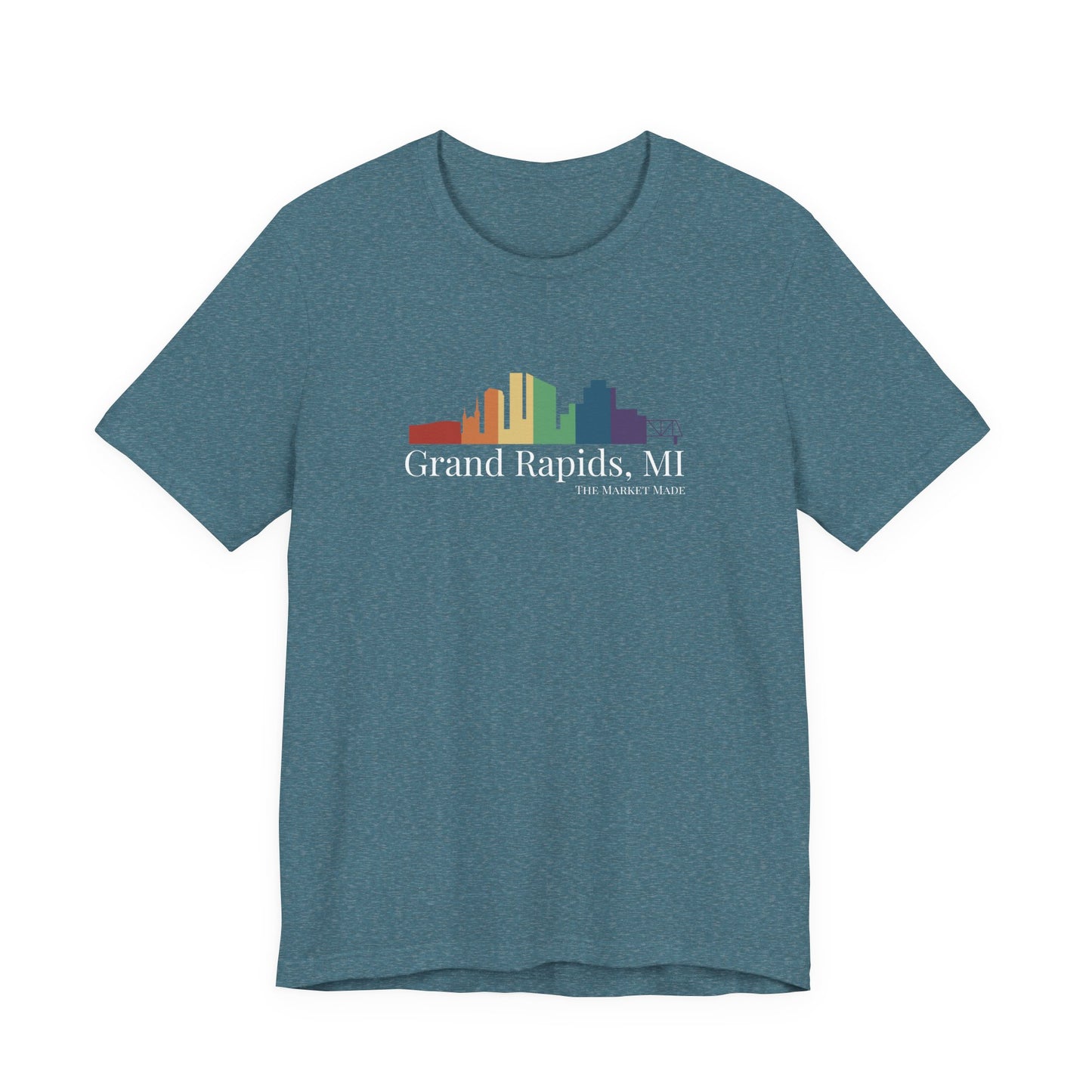 Grand Rapids T-Shirt Rainbow Skyline