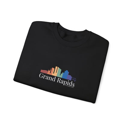 Grand Rapids Unisex Heavy Blend™ Crewneck Sweatshirt Rainbow Skyline