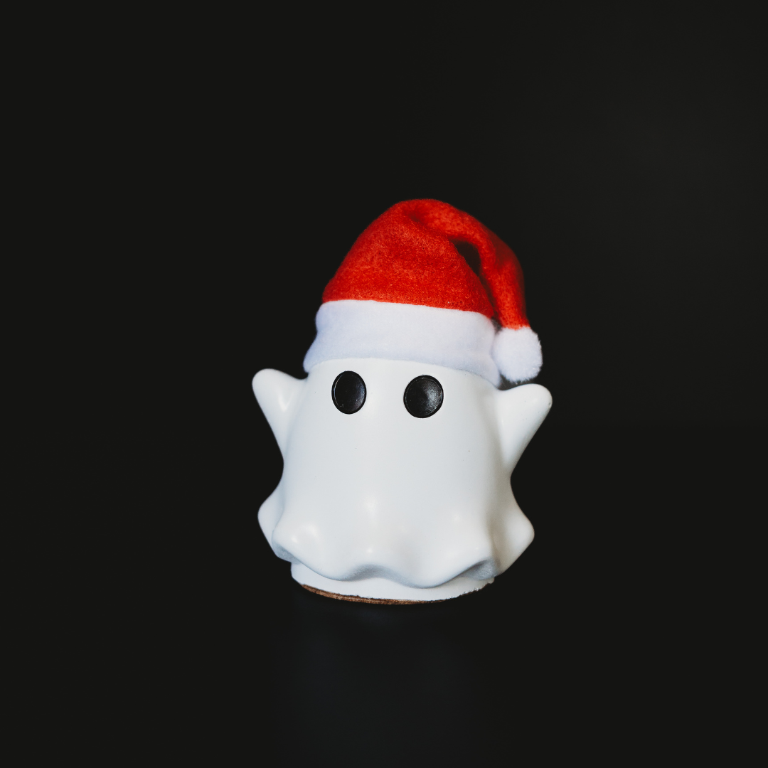 Handmade Christmas Spirit | Cute Concrete Ghost | Handmade Holiday Ghost Decor