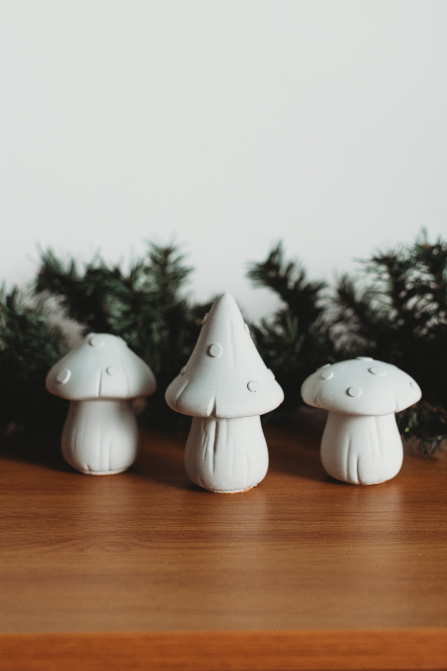 Set of 3 Mushrooms | Handmade Concrete Mushroom Decor