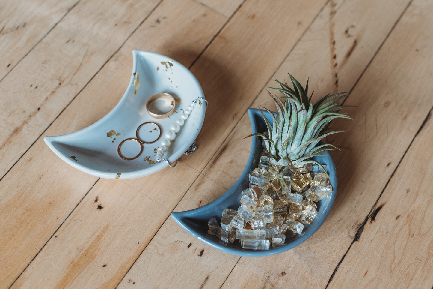 Handmade Moon Dish | Concrete Coaster | Lunar Trinket Tray