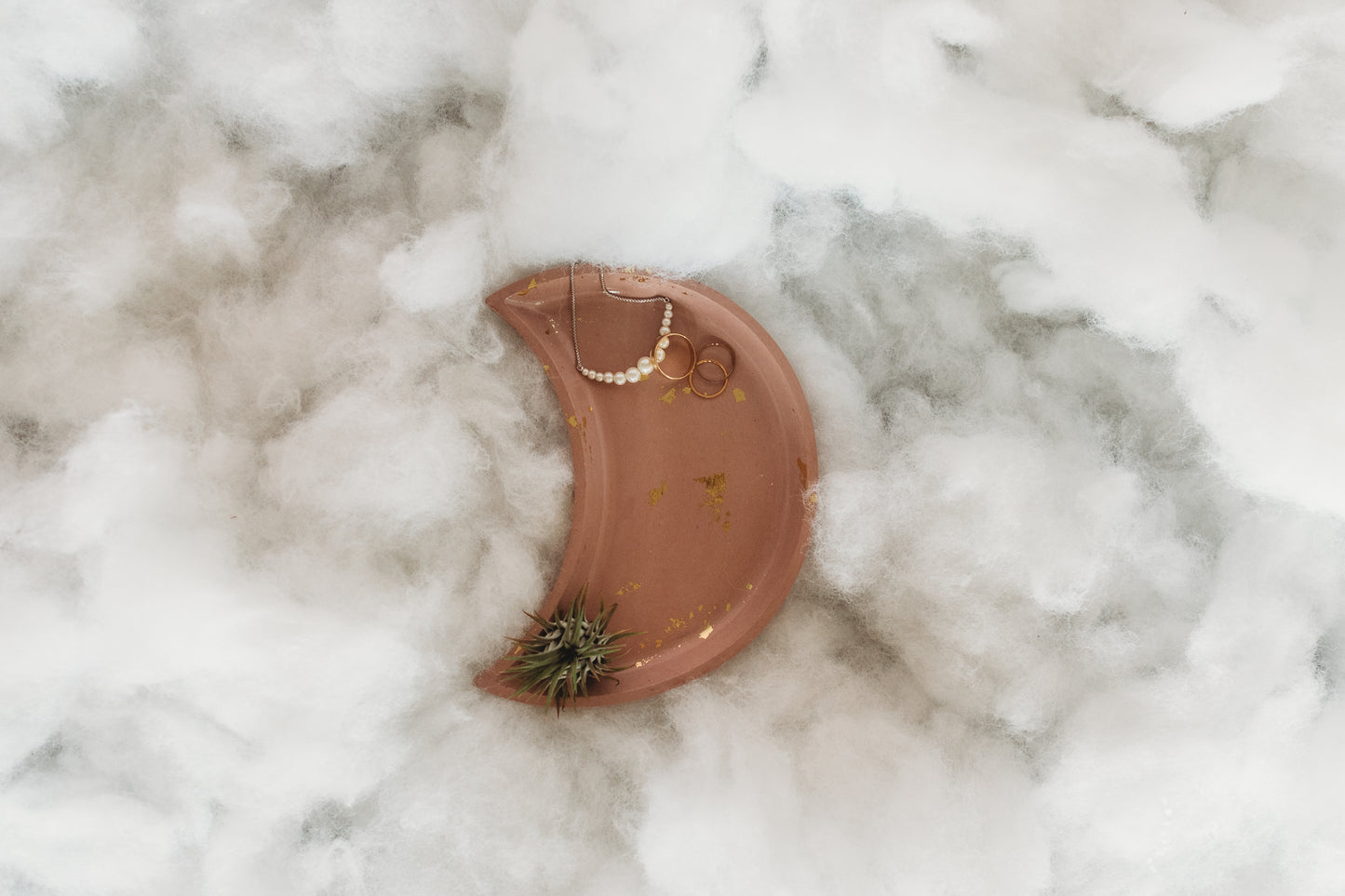 Handmade Moon Dish | Concrete Coaster | Lunar Trinket Tray