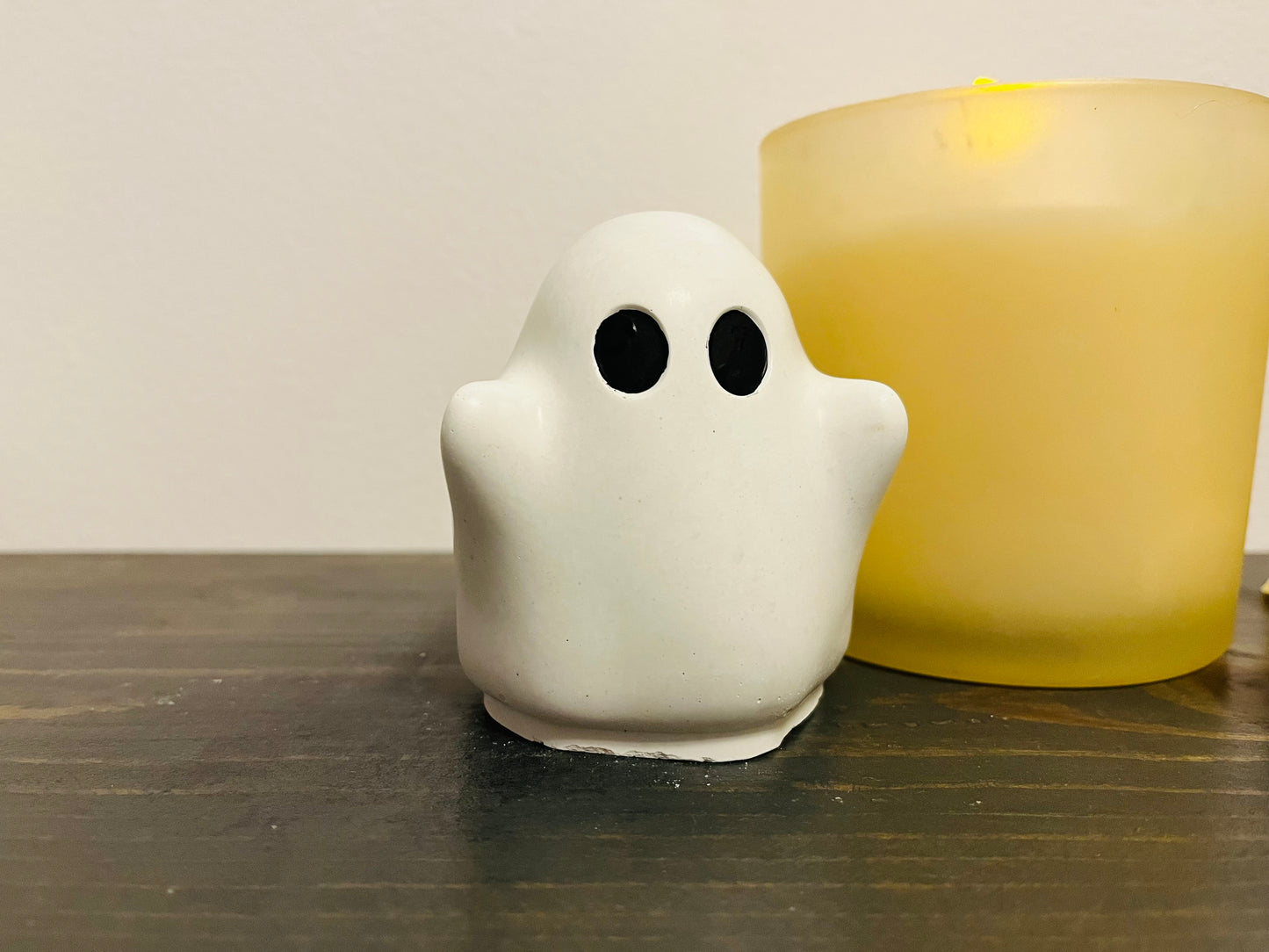 Cute Concrete Ghost | Handmade Halloween Ghost Decor