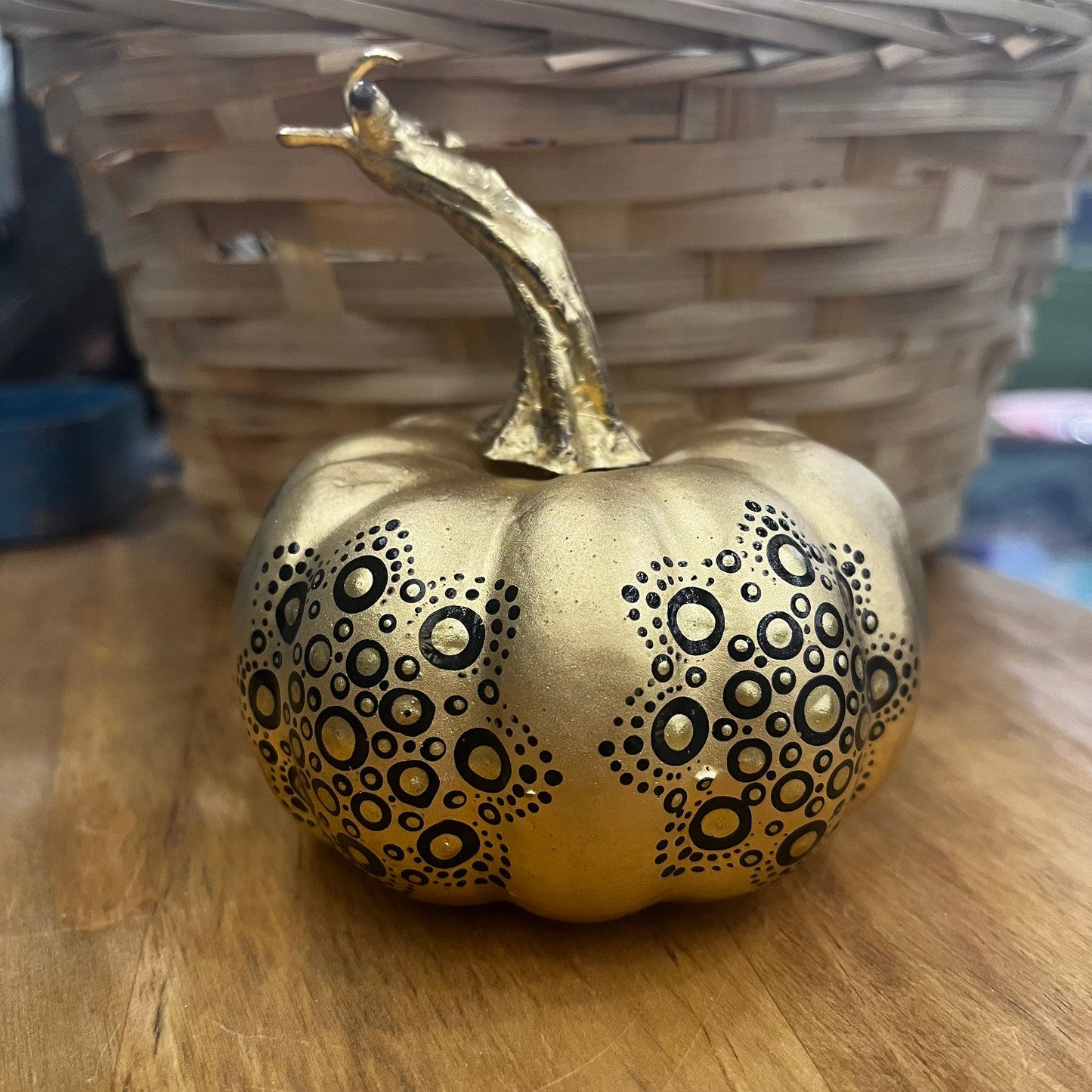 Hand-Painted Mandala Pumpkins | Decorative Halloween Pumpkins | Elegant Fall Pumpkin Decor