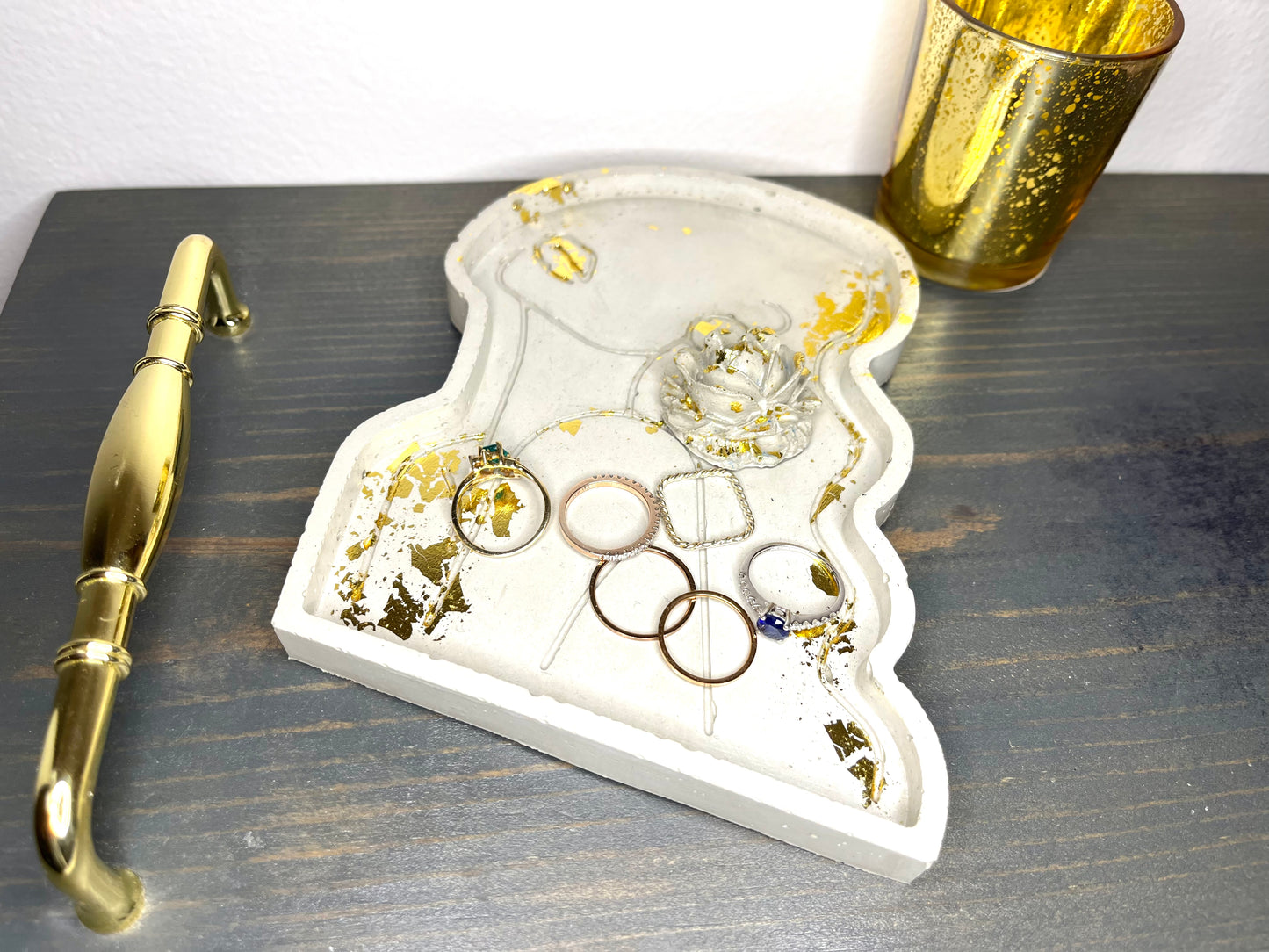 Handmade Fashionista Jewelry Tray | Concrete Dish | Trinket Coaster